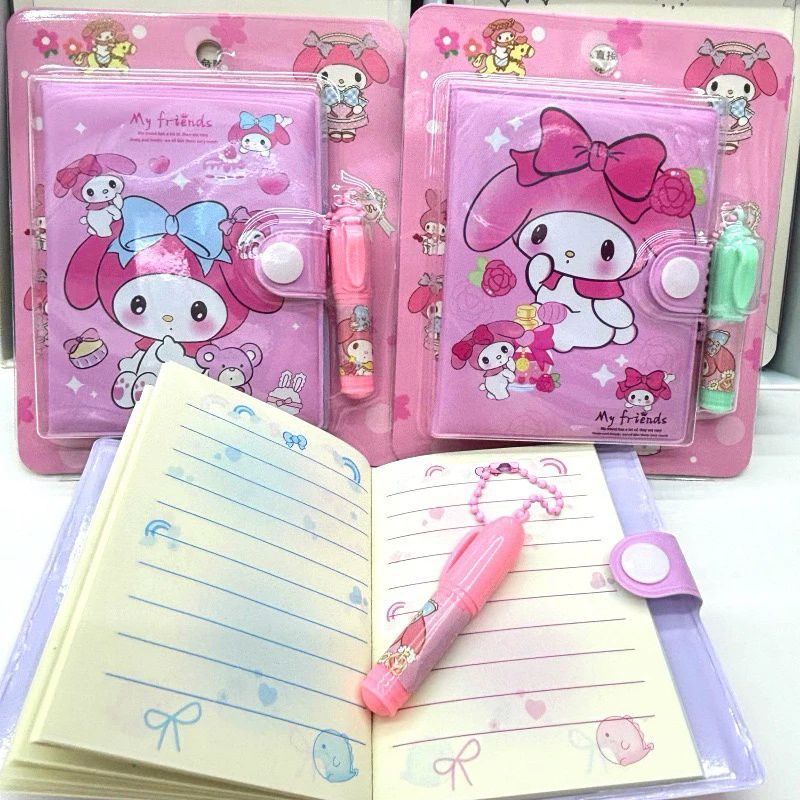 

Buku memo mini karakter kuromi Melody cinnamoroll Diary aesthetic notebook 2in1 MINI NOTE
