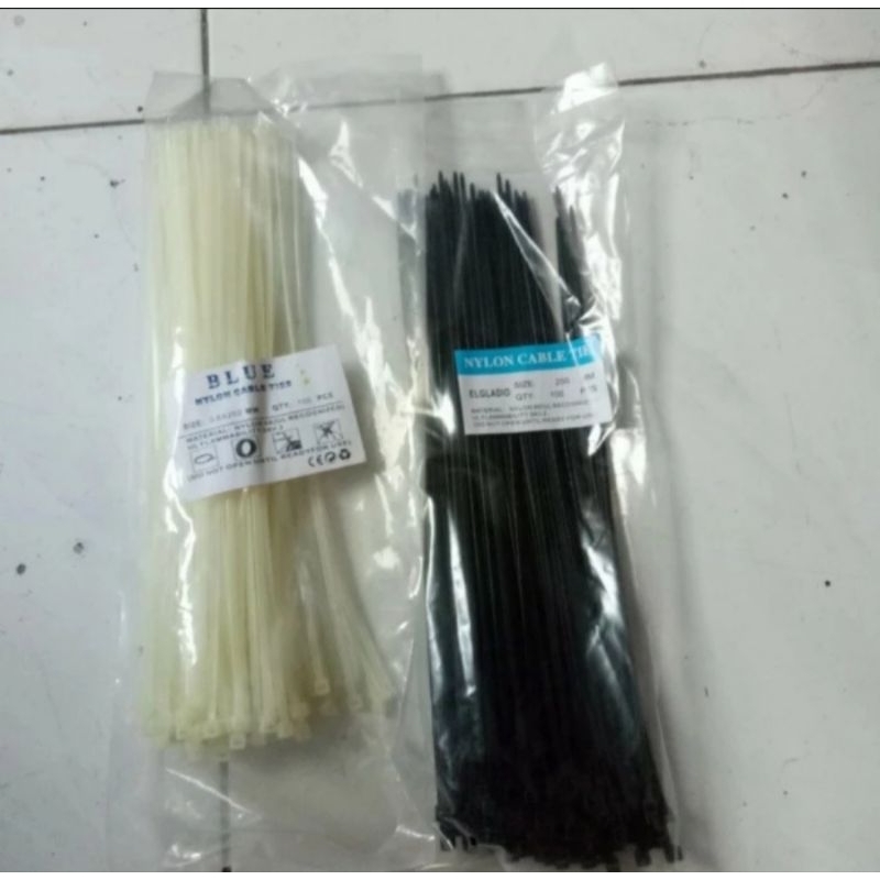 

kabel ties 40 cm hitam putih isi 100 pcs