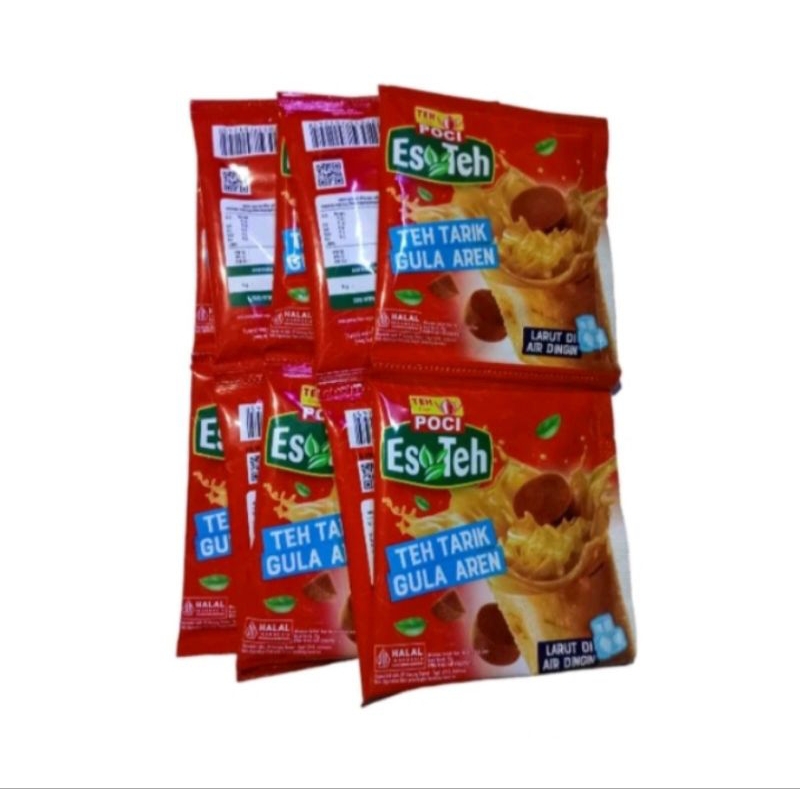 

teh tarik merk teh poci dengan rasa gula aren 1 renceng / 25g