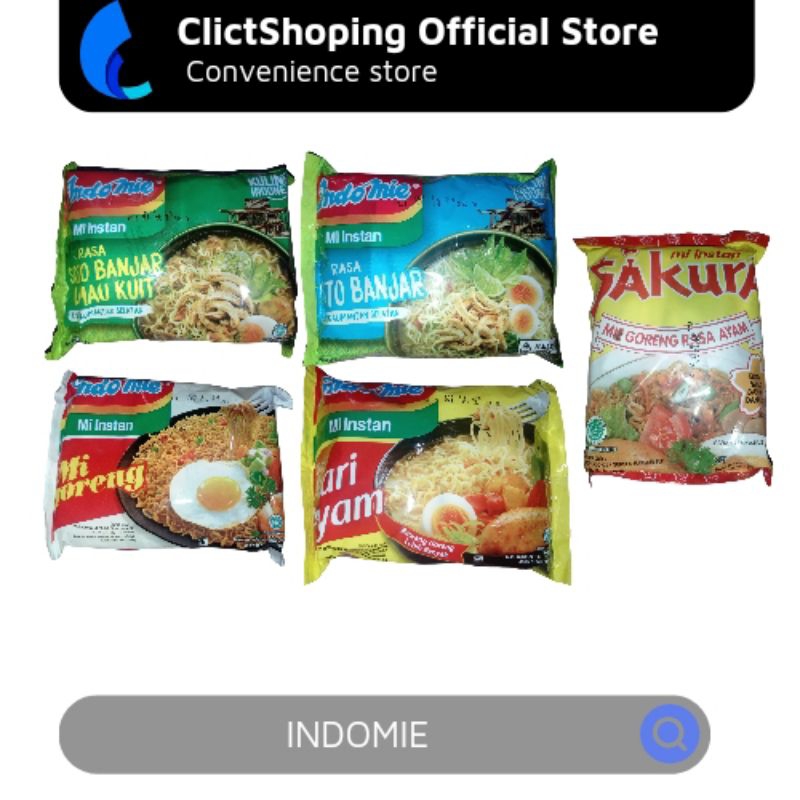 

Indomie Goreng / Soto Banjar / Kari Ayam / Limau Kuit / Sakura