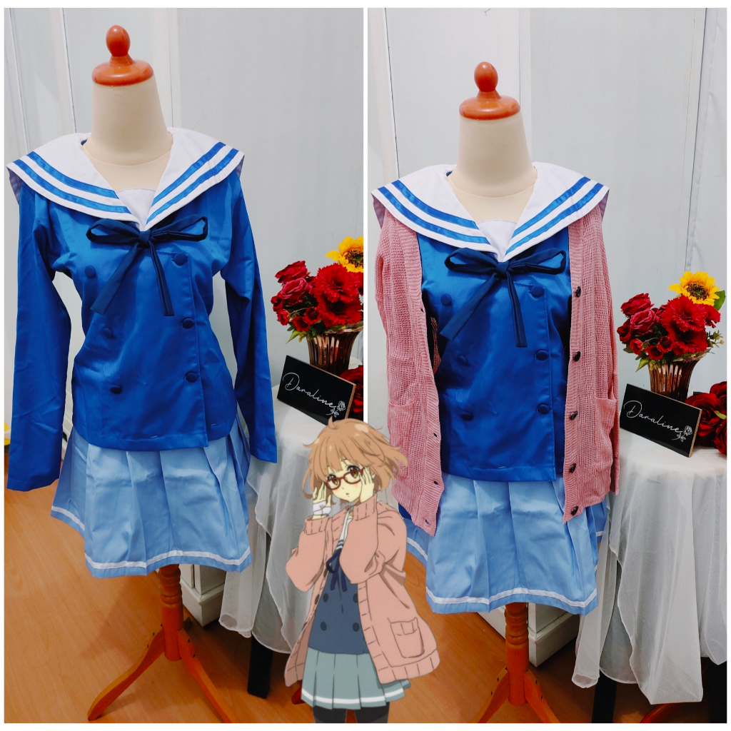 Kostum Seragam Cosplay Mirai Kuriyama Anime Winter Version Uniform High Quality