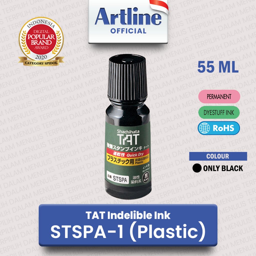 

TAT Indelible Ink STSPA-1 Plastic 55 ml Quick Dry/Tinta Permanen TAT/Permanent Cepat Kering ARTLINE