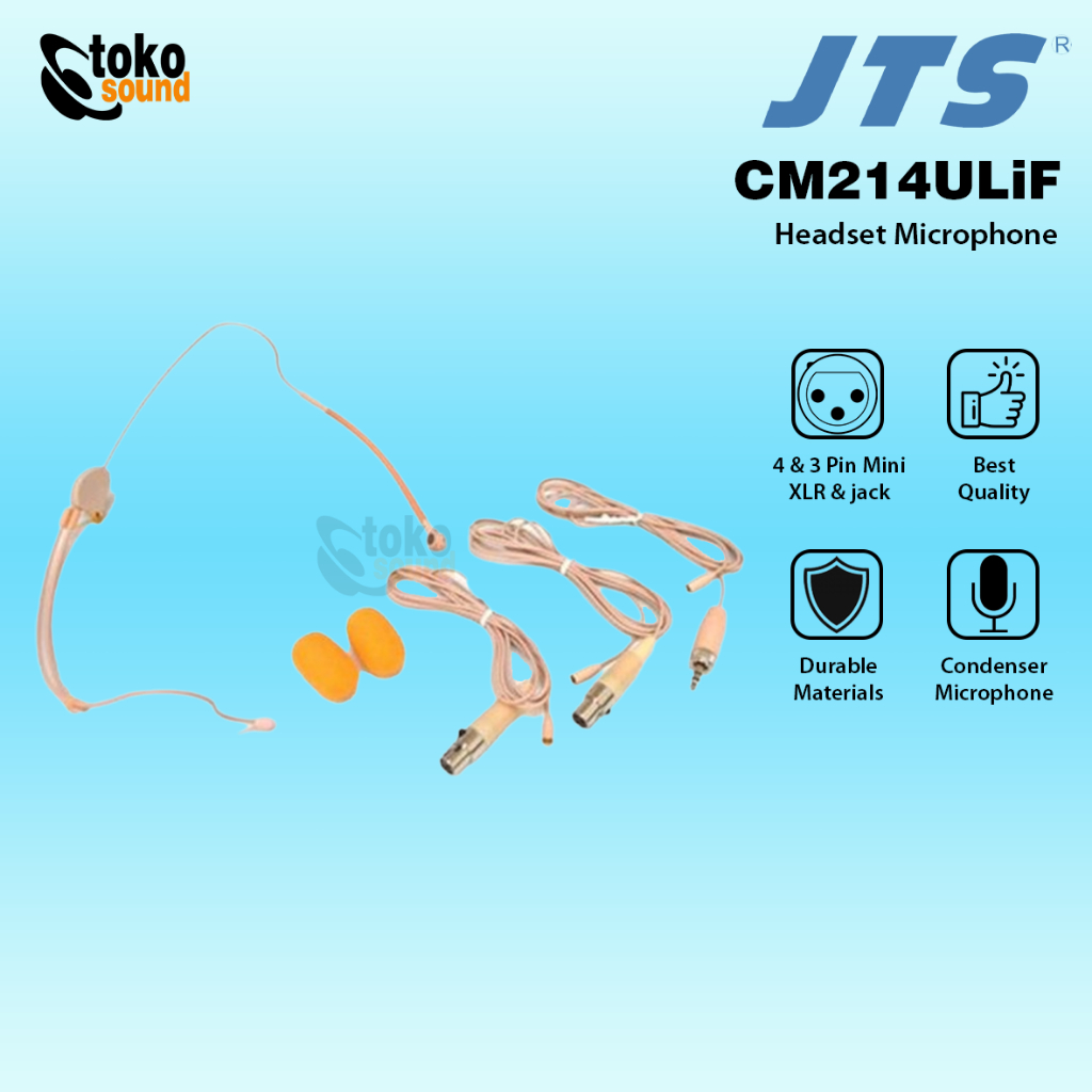 JTS CM214ULiF CM 214 ULiF - Lighteight Headset Microphone Original