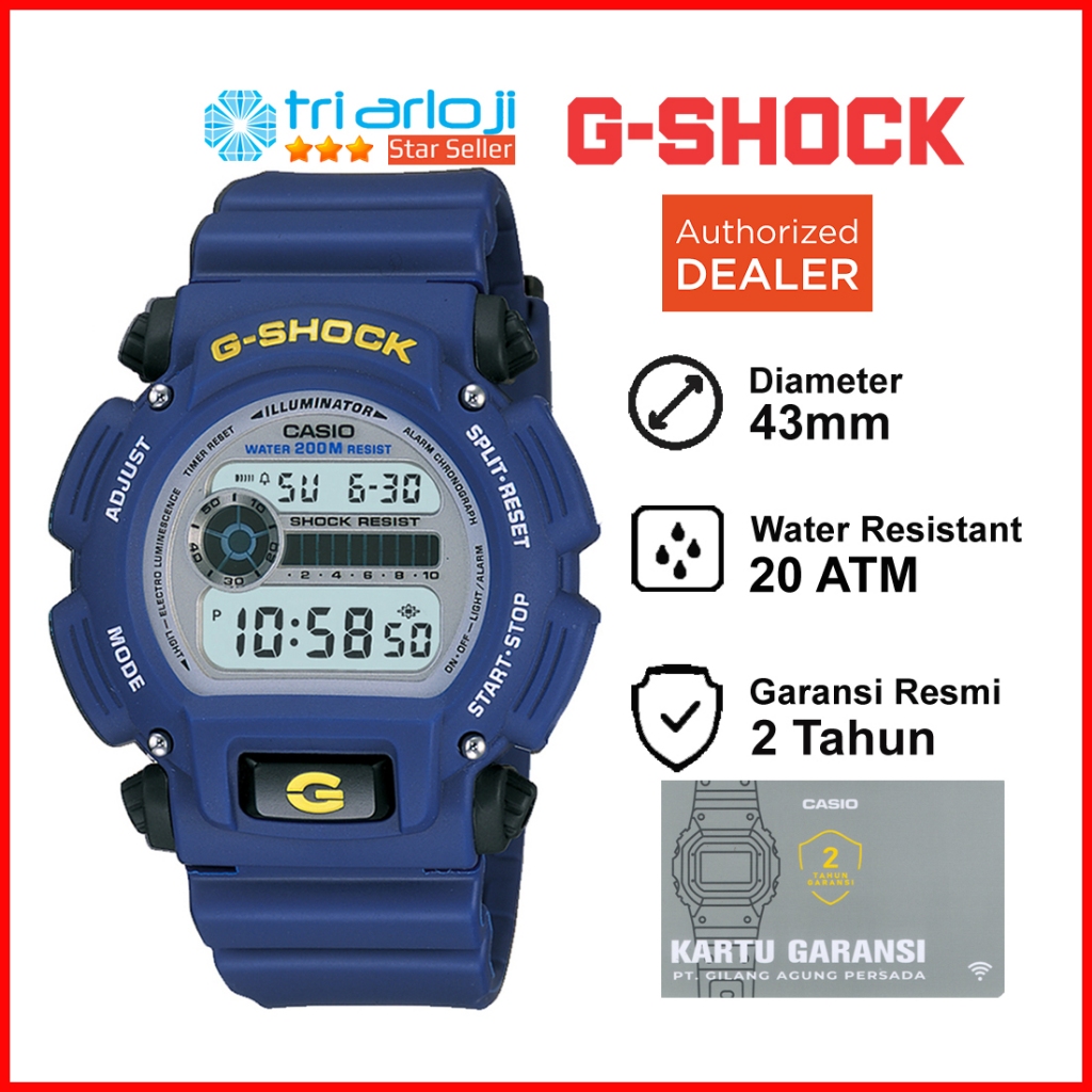 Casio G-Shock DW-9052-2VDR - Jam Tangan Pria GShock DW-9052-2V DW-9052-2 DW-9052 DW9052