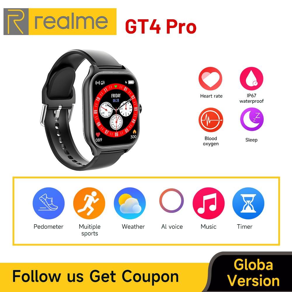 2024 ORI Realme Smartwatch 2.01Inci Layar Sentuh 45mm Layar Penuh Jam Tangan Pintar Tahan Air Smartw