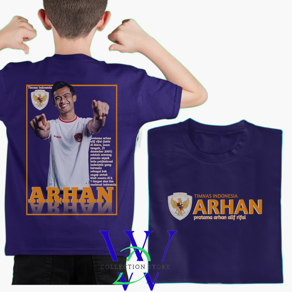 WDC Kaos anak timnas indonesia kaos anak streetwear kaos arhan