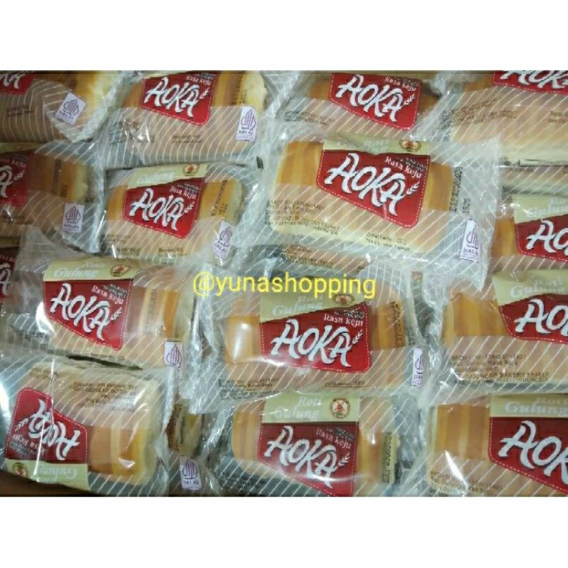 

Aoka Roti gulung rasa keju 1 dus isi 60pc @60g