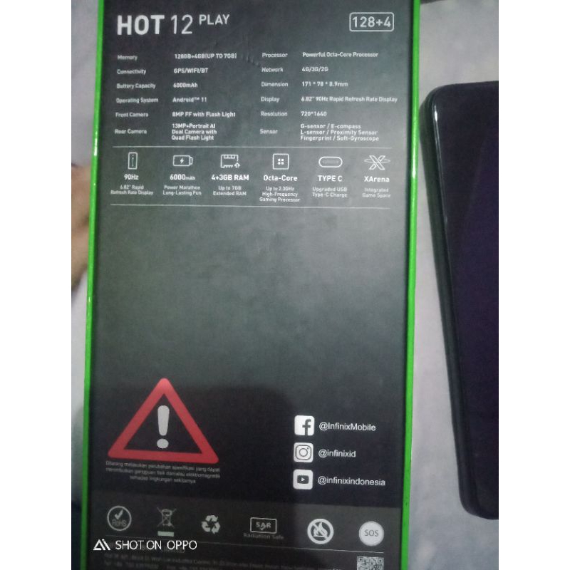 Infinix hot 12 play 4+3/128