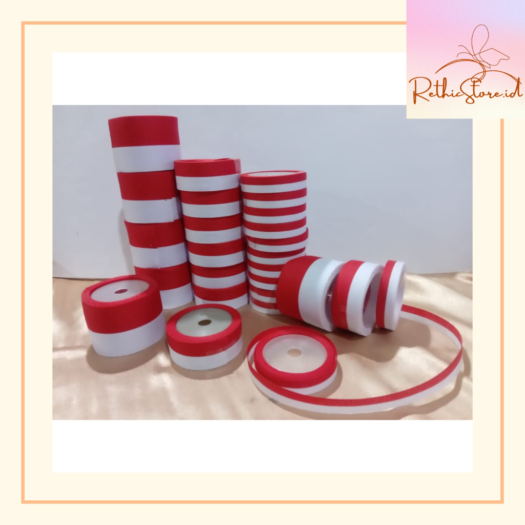 

PITA MERAH PUTIH /PITA BENDERA 1/2INCH 1INCH - 1ROLL