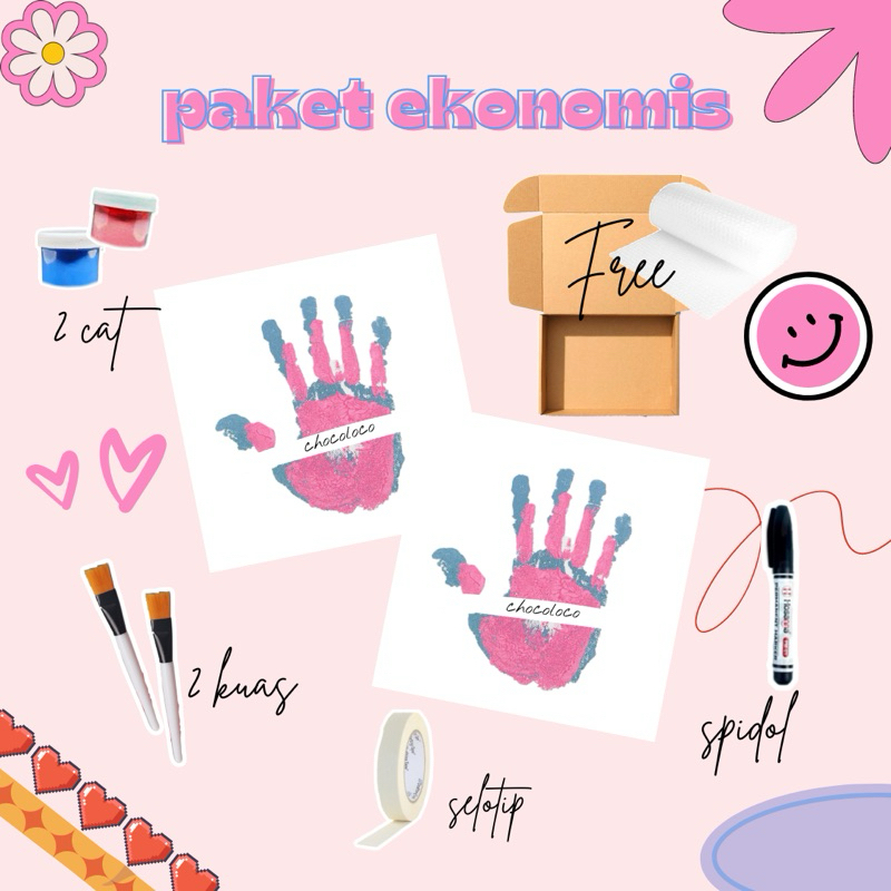

[FREE BOX&BUBBLE] DIY Hand Painting Kit | Set Kanvas Couple | kanvas cap tangan couple | PAINTING KIT CANVAS