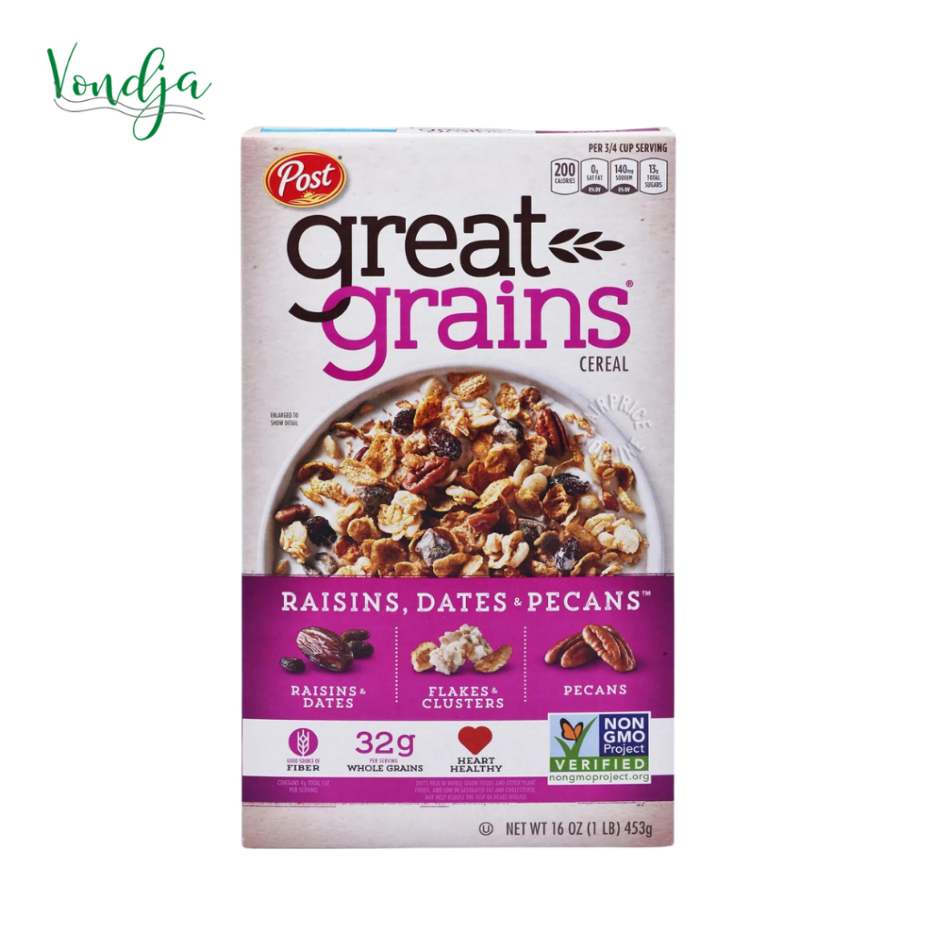 

Great Grains Raisins Dates and Pecans Breakfast Cereal