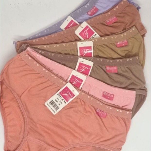Cepat laku 6pcs  Celana Dalam Wanita Fellicia 32 muda  CD Wanita Lusinano