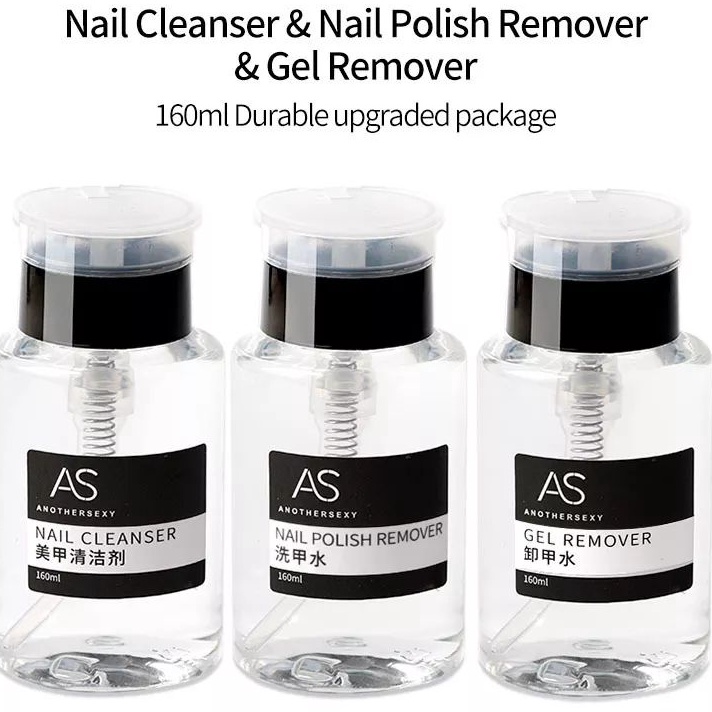 Ready Stok AS nail clenser  as nail Polish remover  as gel remover16ml