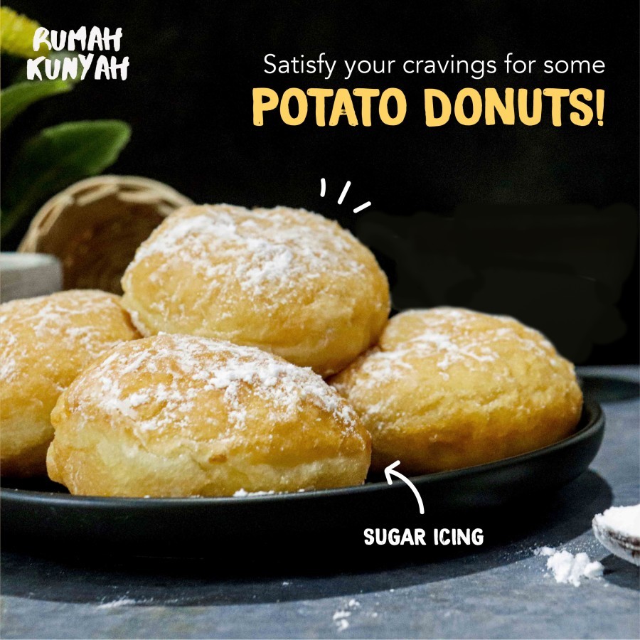 

Donat Kentang Rendah Gluten Empuk Rumah Kunyah di Goreng dengan Coconut Oil Halal dengan Isian Milk Chocolate