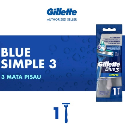 TERMURAH Gillette Blue 3 Alat Cukur Simple 2 x 1 pcs