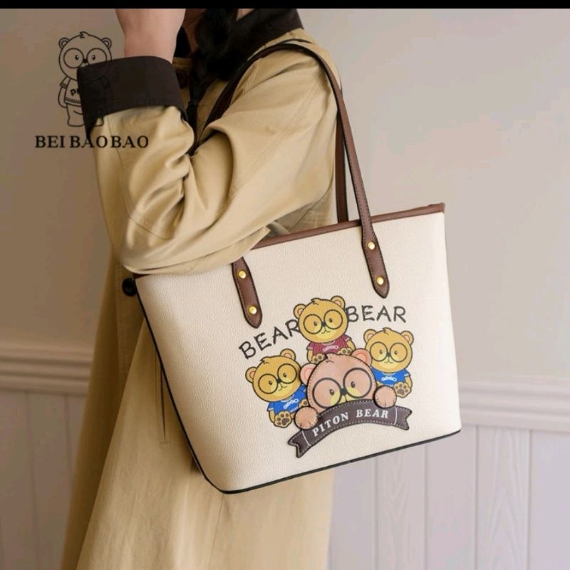 TAS TOTE BEAR / TOTEBAG FASHION BEIBAOBAO /TAS CANTIK KULIAH KERJA