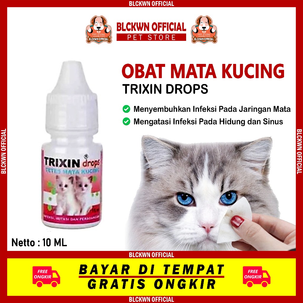 Obat Mata Kucing Obat Trixin Tetes Mata Hidung Kucing Anti Infeksi Iritasi Mata Berair