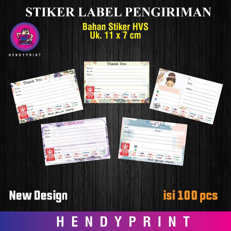 

stiker label pengiriman paket /stiker pengiriman olshop / stiker pengiriman paket / stiker resi (isi 100 pcs)