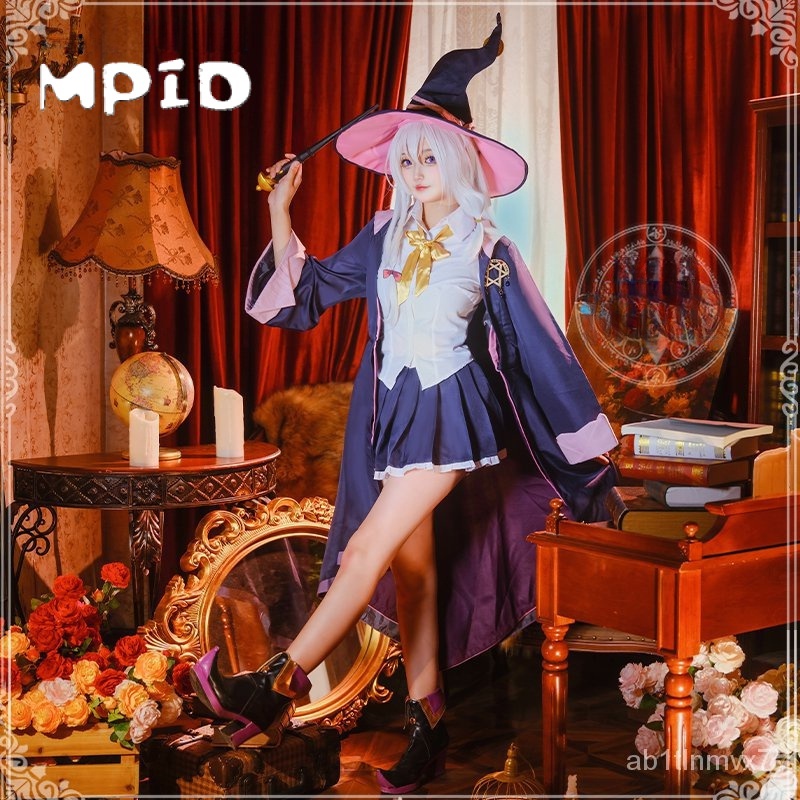 MPID Wandering Witch The Journey of Elaina Cosplay Elaina Costume Ashen Witch Wig Shoes Wanita Kostu