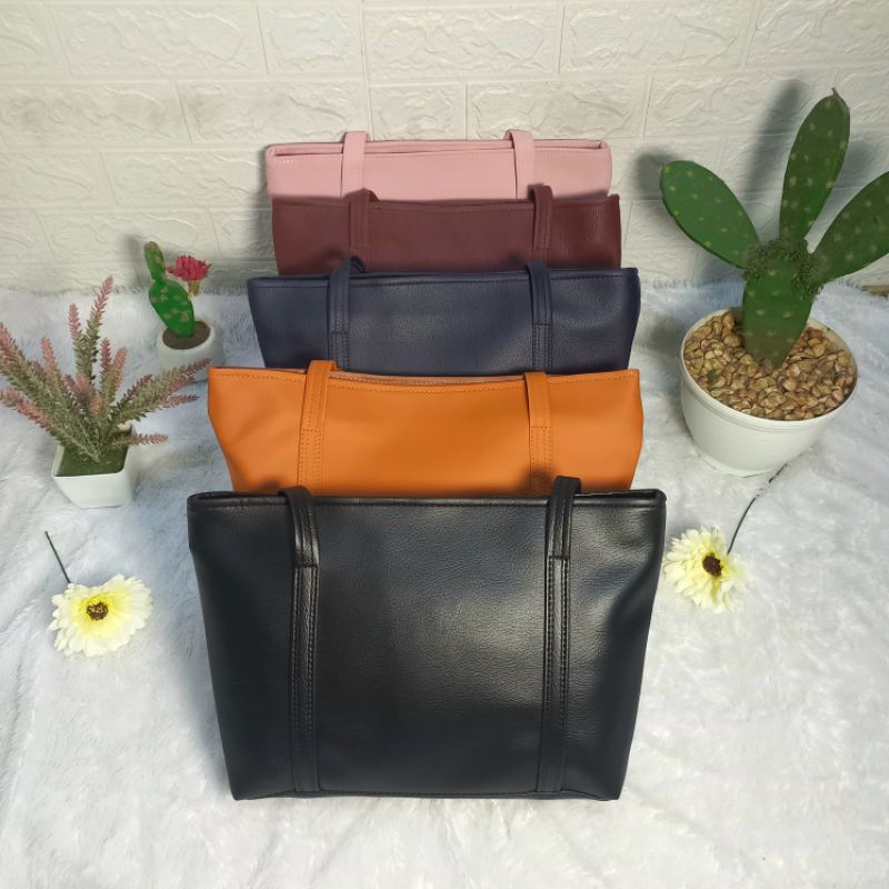Totebag wanita - totebag resleting - totebag kulit - totebag kuliah wanita