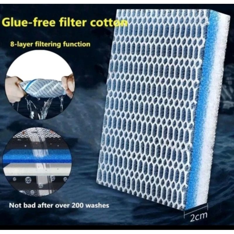 8D Honey comb sponge filter aquarium filter kolam media filter