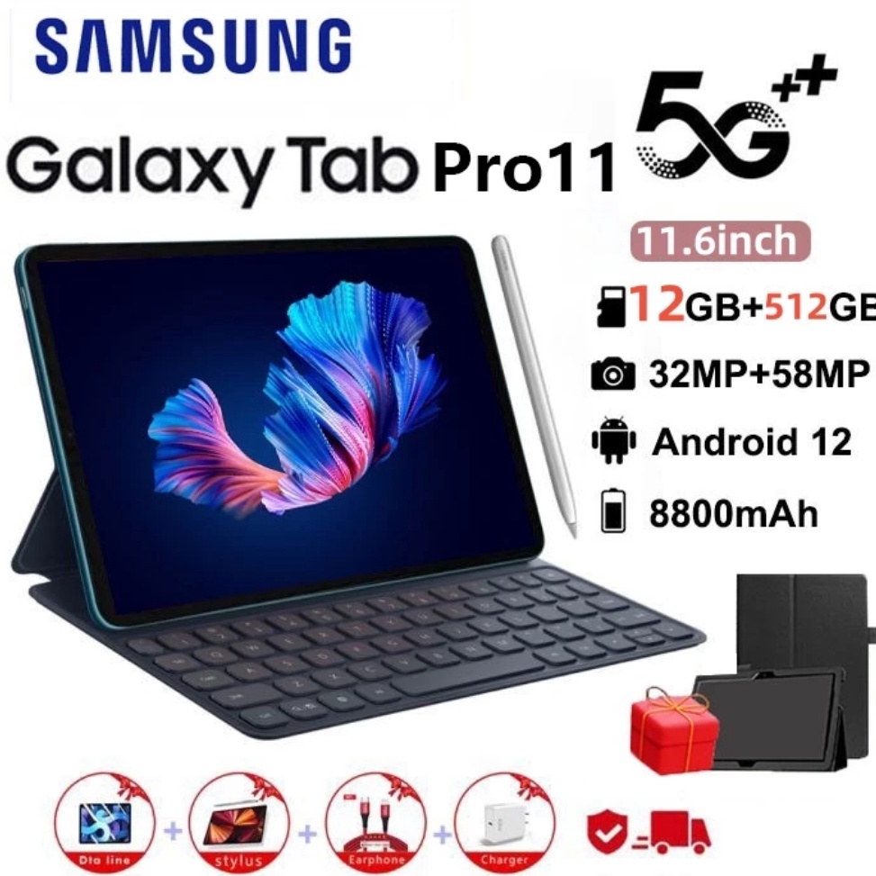 Sikat Habis CODTablet Murah 5G Baru Asal Galaxy Pro11 Tab 116inch RAM 12GB512GB ROM Tablet Pembelaja