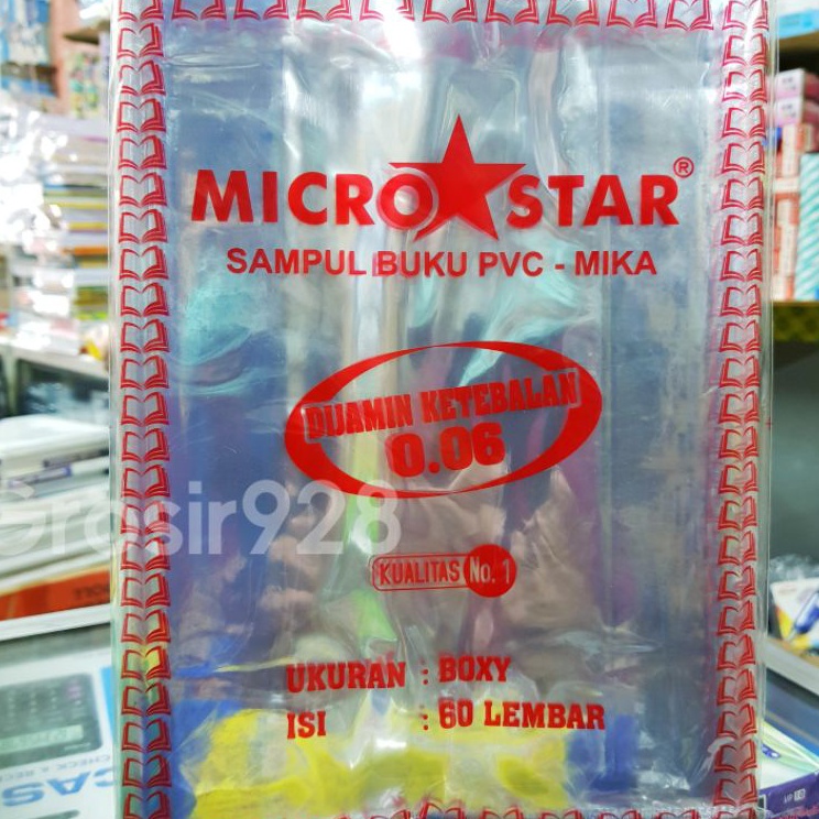 

Pusat Importir Sampul Buku PVC Mika BOXY Micro Star 6 isi 6 lembar