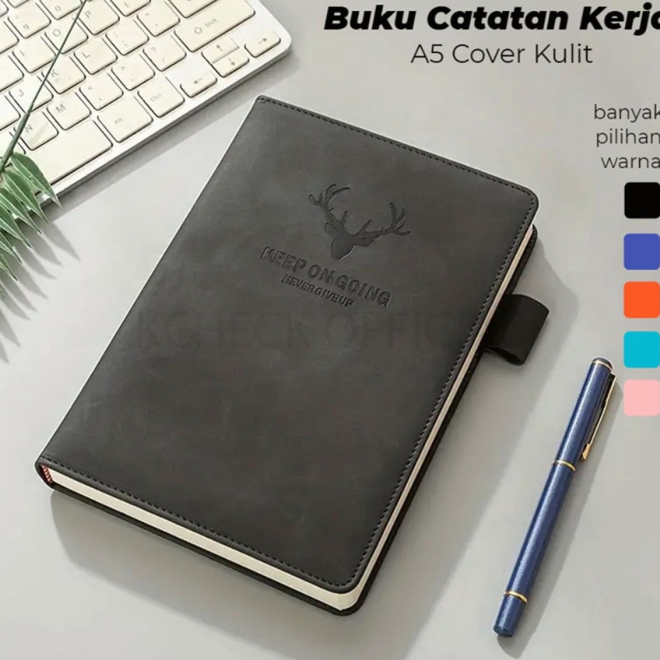 

Paling Populer Buku Catatan Kerja Notebooks Cover Kulit Jurnal PU Kertas A5 Hitam
