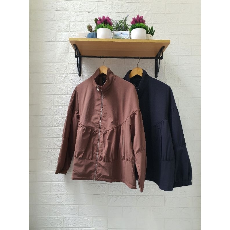 J-32 Jaket Wanita Turtleneck Import Zipper