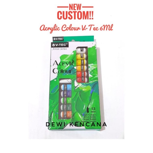 

Murah Belanja Cat Acrylic VTec 12 warna6ml