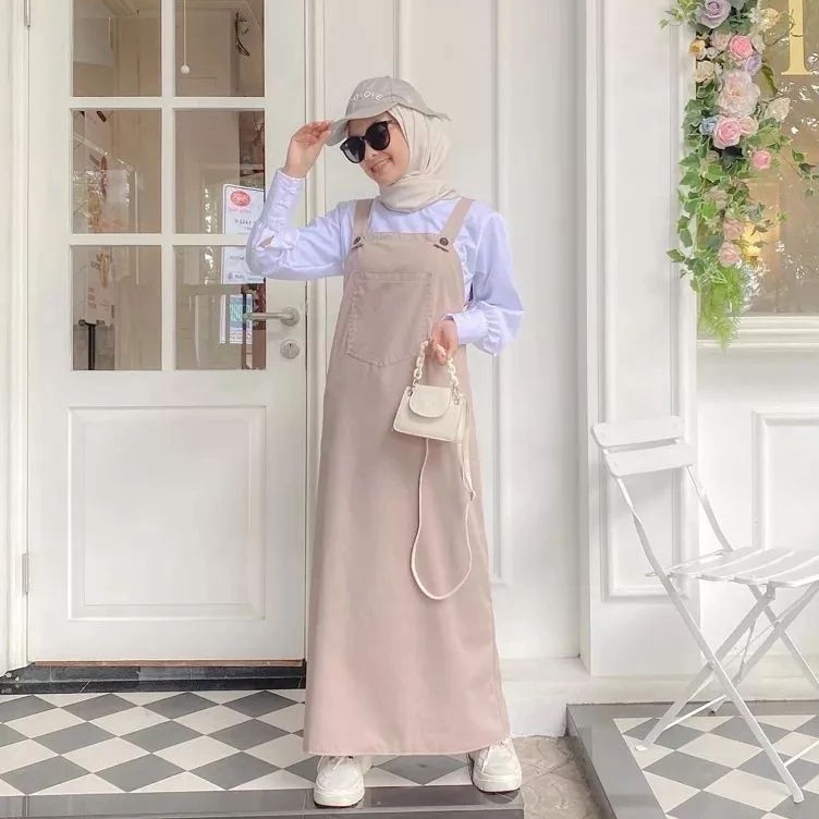 Meroket Overall Wanita Korean Style Dress Jumpsuit Baju Kodok Overall korea