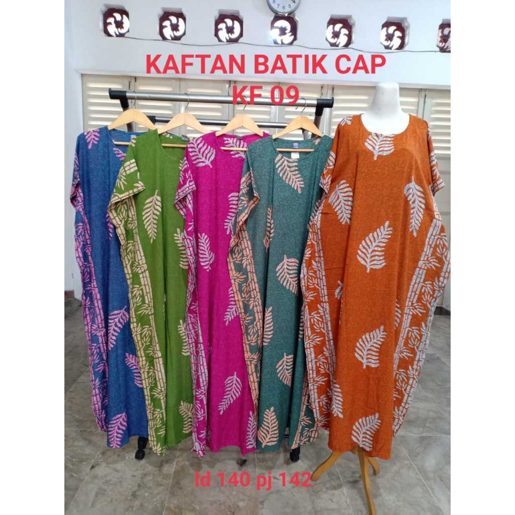 Kaftan Lowo Baju Tidur Daster Busui Lengan Pendek Panjang LD 140cm