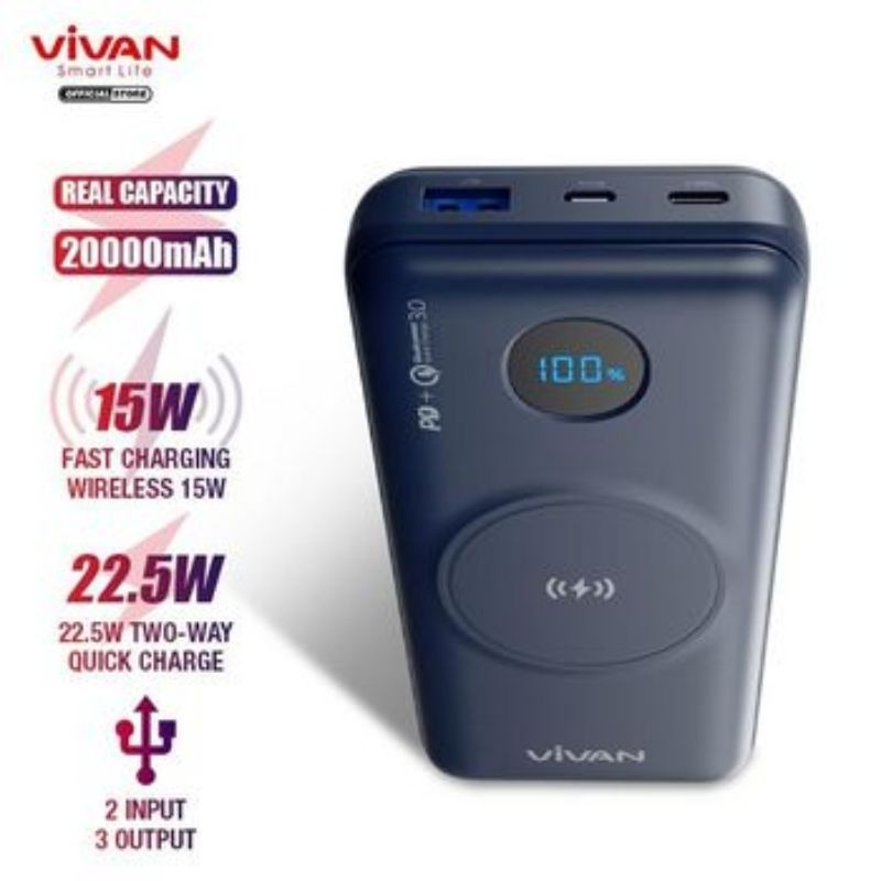Powerbank Vivan Fast Charging 20000mah Garansi
