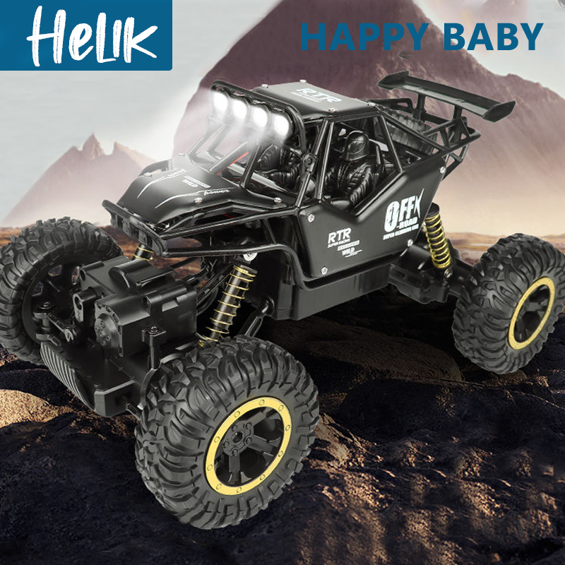 Mobil Remote Control Besar 4WD 1:16 RC Mobil Offroad Jumbo Bahan Alloy 2,4GHZ Lampu Bisa ON OFF