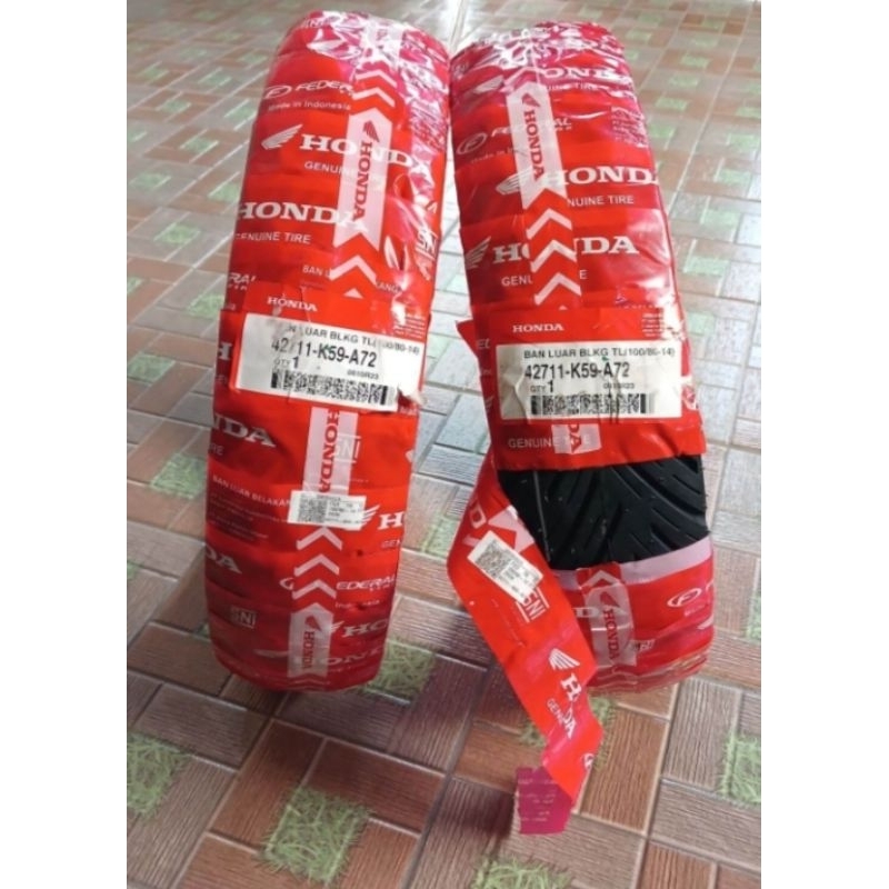 ban luar AHM federal 100/80-14 tubeless