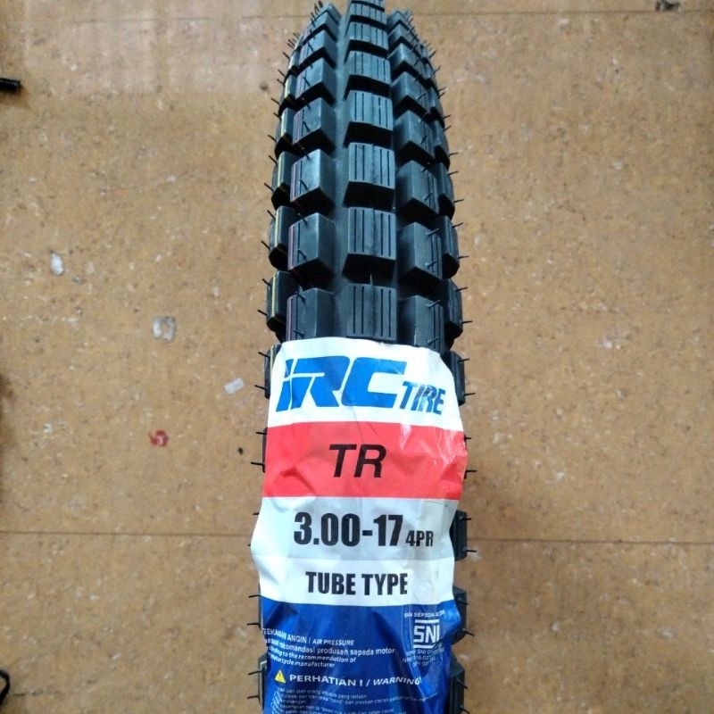BAN IRC TRIAL 300 RING 17 IRC TR TRIALS 3.00-17 Tube Type Ban Semi Trail Tril Tubetype Bisa Untuk Mo