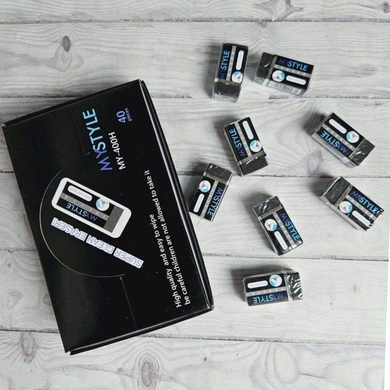 

Penghapus ERASER pencil murah hitam/putih 1 pck isi 40 pcs