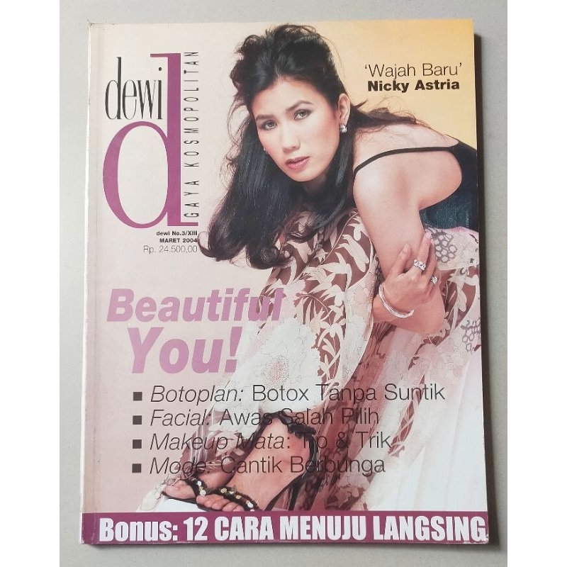 Majalah DEWI Maret 2004 : Cover Nicky Astria - Djadug Ferianto