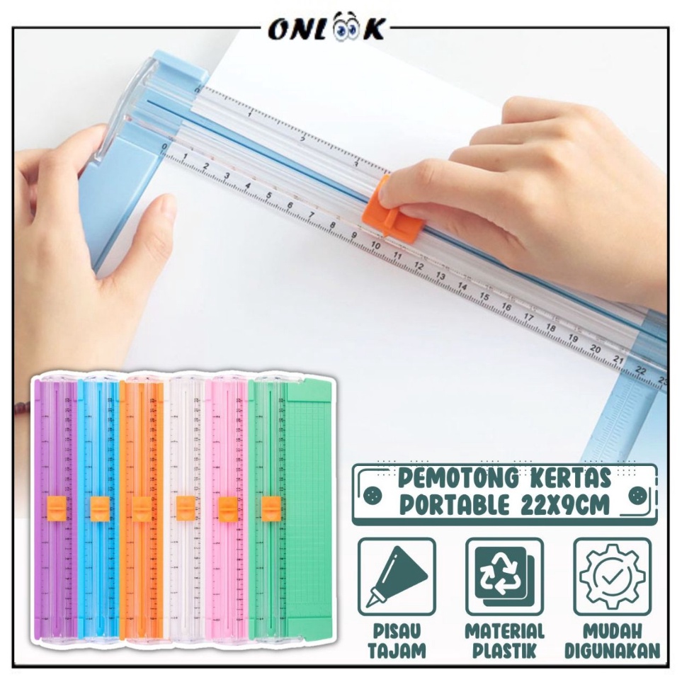 

KODE C15L Alat Pemotong Kertas A4 A5 Portable 22x9 Cm Paper Trimmer Scrapbooking Cutting Machine Precision DIY Mesin Pemangkas Foto Kartu Buku Kliping Pisau Potong Kertas Manual Super Tajam Multifungsi Perlengkapan ATK Sekolah