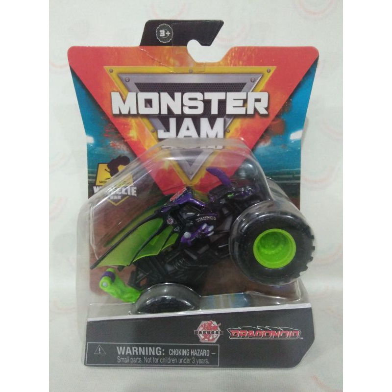 MONSTER JAM WHEELIE BAR BAKUGAN DRAGONOID PURPLE SPIN MASTER