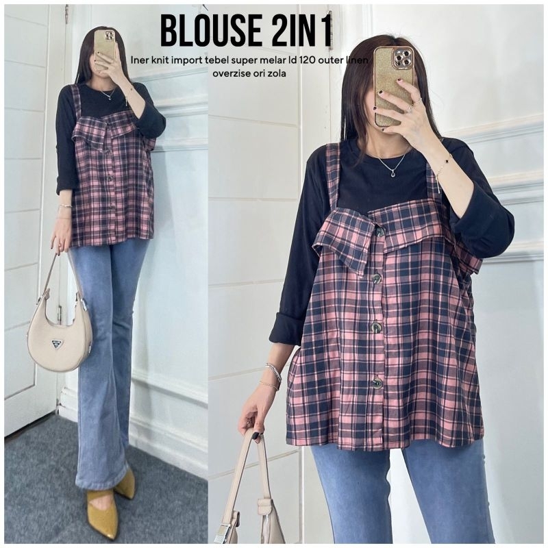 2in1 Blouse Jumbo Import