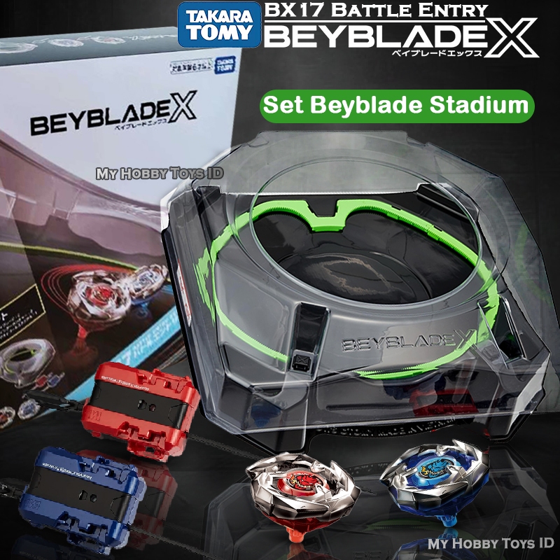 Mainan Gasing Beyblade X BX-17 Battle Entry Full Set Stadium Launcher Original Takara Tomy Gangsing