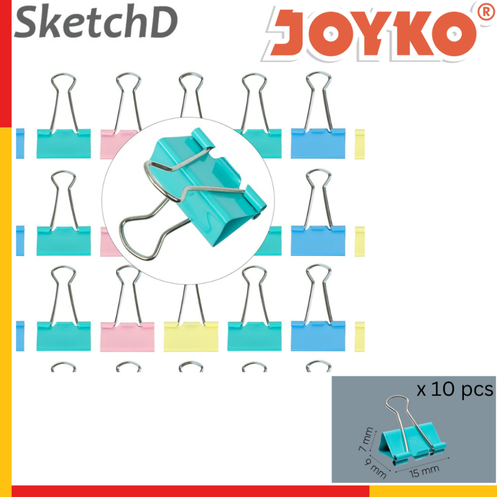 

Penjepit kertas Warna warni kecil Joyko small Binder clip 105 10 pcs