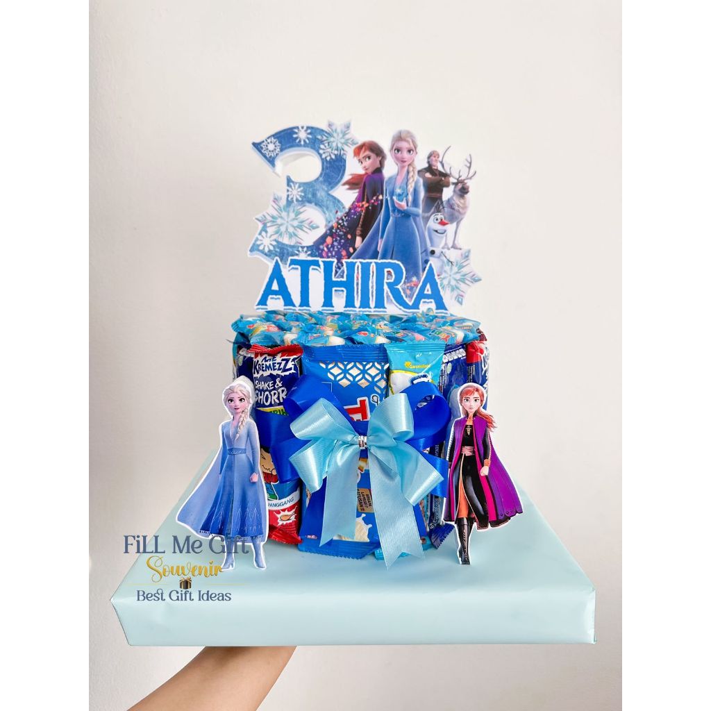 

JT - Snack Tart Ulang Tahun / Birthday Gift Snack Tower Frozen Elsa Anna 1 Layer