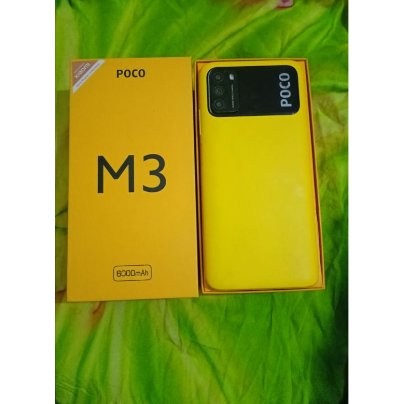 XIOMI POCO M3 YELLOW KUNING RAM 6/64 GB ORIGINAL MULUS LIKE NEW