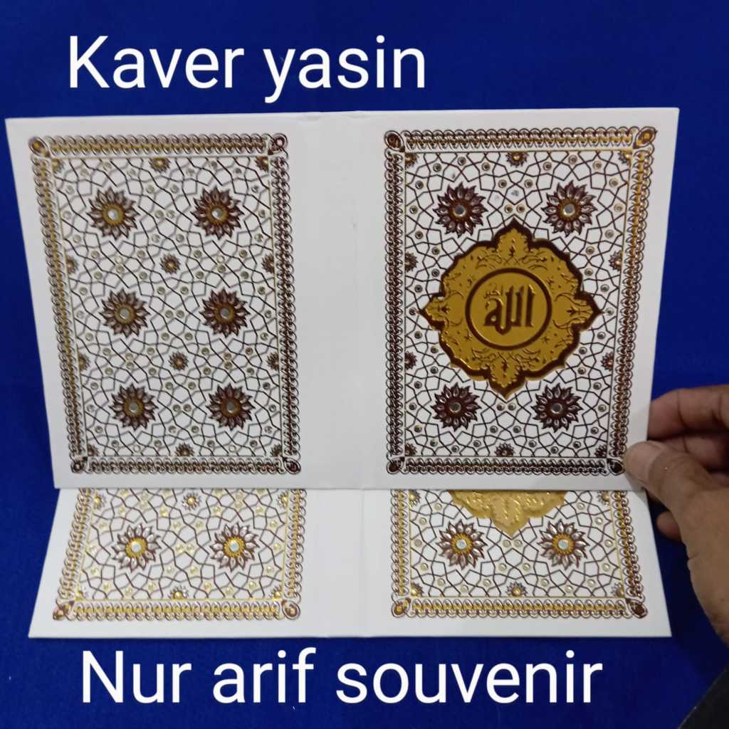 

Cover yasin / Poli embos / Hard cover / Serat akar mozaik / Punggung 1cm