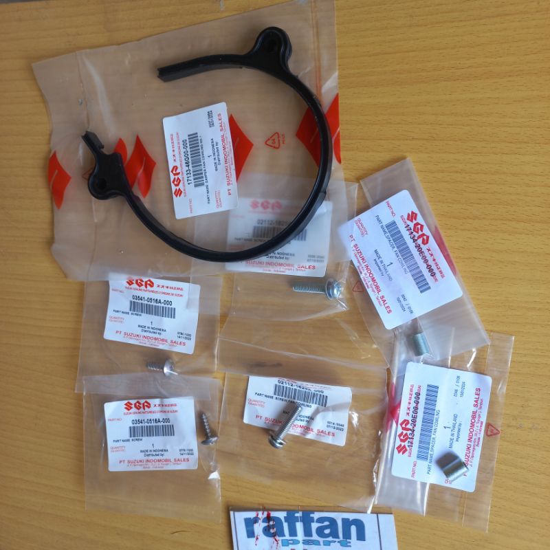 karet sil tutup kipas mesin dan baut fuul set suzuki spin 125 skywave skydrive hayate original