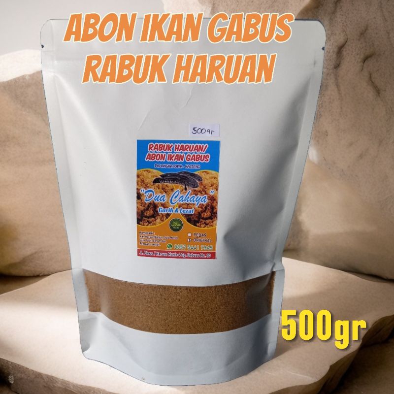 

ABON IKAN GABUS, RABUK HARUAN,tanpa tulang isi 500gr