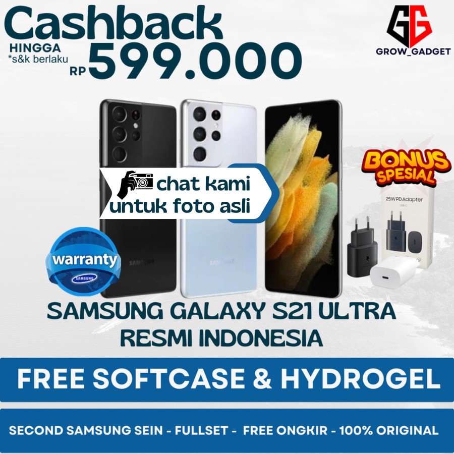 SEIN Samsung Galaxy S21 Ultra 5G | Plus | FE 12/256GB 8/256GB Resmi | S21 Plus | Second Fullset