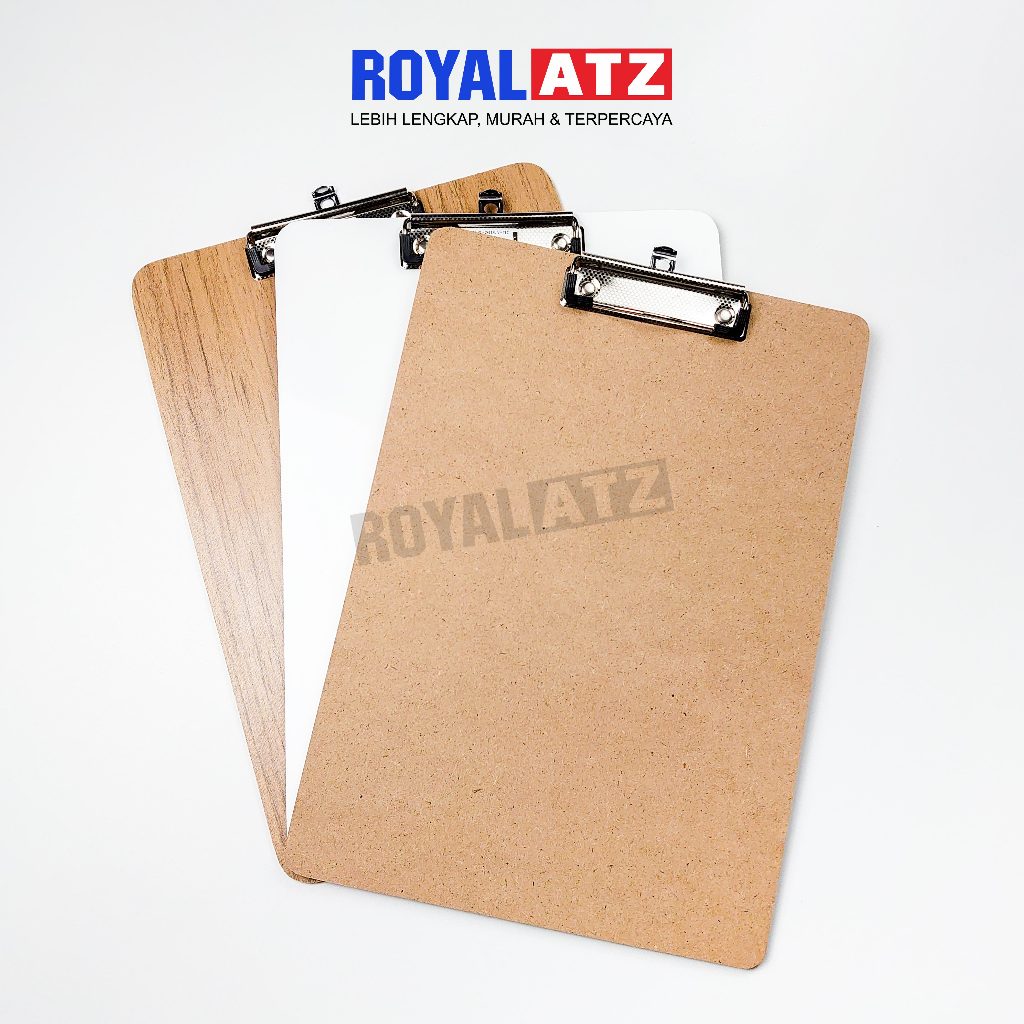 

Clipboard Kayu Putih Polos Glossy Folio